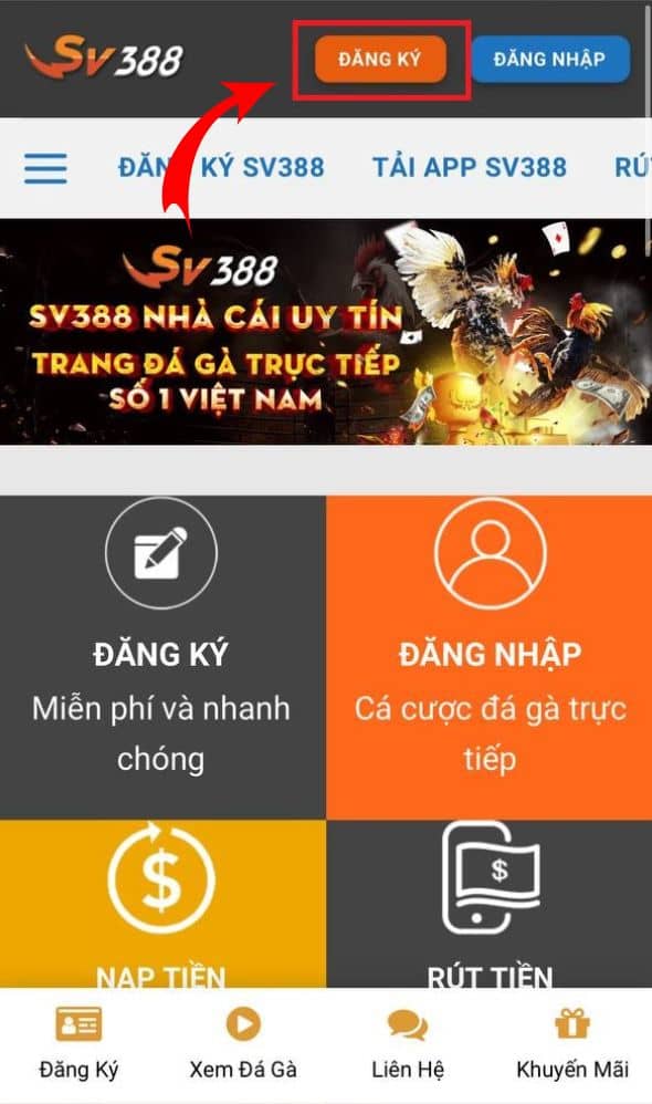 Bước 1 truy cập vào trang chủ và nhấn đăng ký Bước 1 truy cập vào trang chủ và nhấn đăng ký