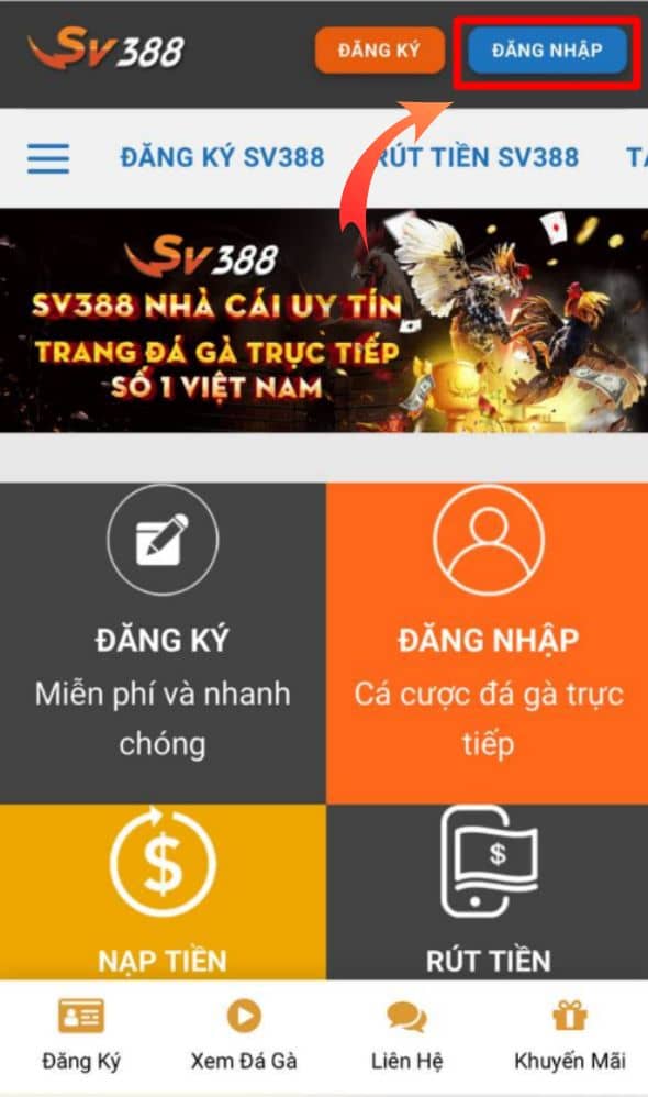 Đăng nhập tài khoản vào trang chủ và chọn nạp tiền Đăng nhập tài khoản vào trang chủ và chọn nạp tiền
