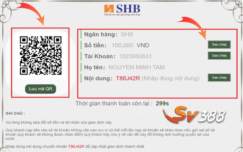 Lưu mã QR hoặc chuyển tiền vào các thông tin có sẵn Lưu mã QR hoặc chuyển tiền vào các thông tin có sẵn