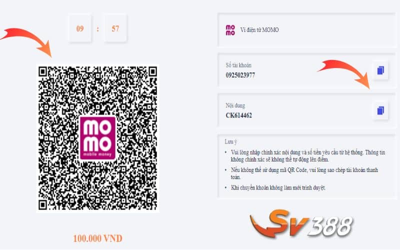 Nạp tiền MOMO bằng quét mã QR hoặc chuyển tiền qua các thông tin Nạp tiền MOMO bằng quét mã QR hoặc chuyển tiền qua các thông tin